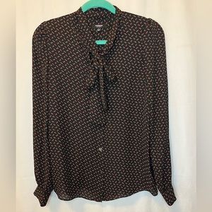Premise Studio Black Rose Blouse